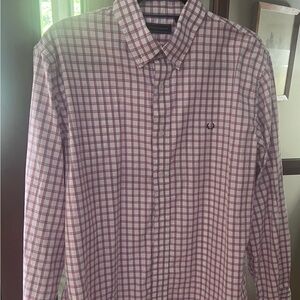 Men's Pink Checkered Button Down Shirt